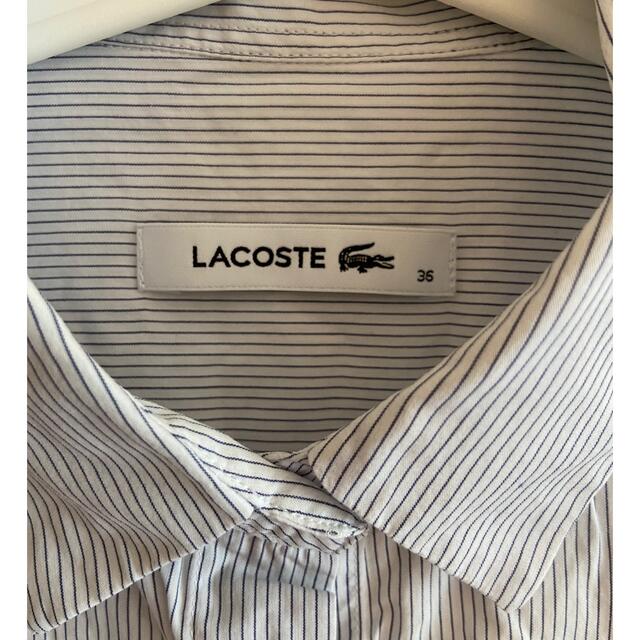 LACOSTE(ラコステ)のLACOSTE ラコステ 長袖シャツ ブラウス ストライプ サイズ36 レディースのトップス(シャツ/ブラウス(長袖/七分))の商品写真