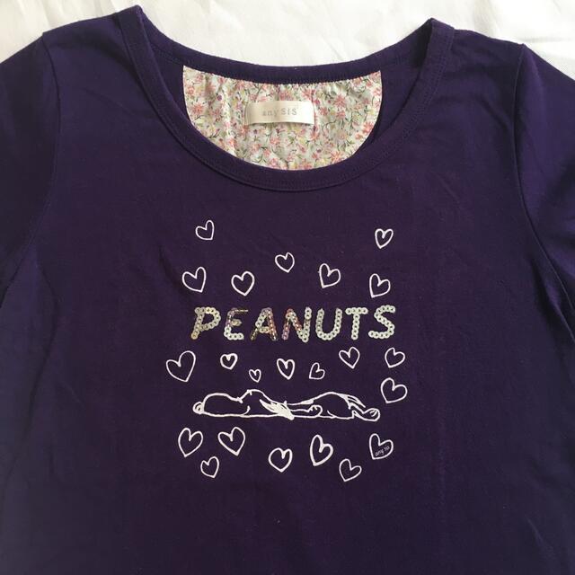 anySiS(エニィスィス)のanySiS スヌーピーTシャツ レディースのトップス(Tシャツ(半袖/袖なし))の商品写真