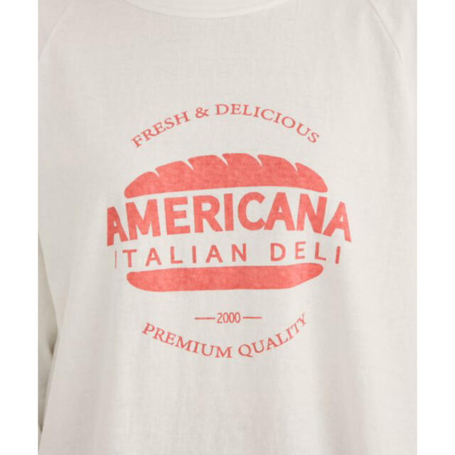 AMERICANA(アメリカーナ)の新品サロンアダムエロペ　アメリカーナ　AmericanベースボールTシャツ レディースのトップス(Tシャツ(長袖/七分))の商品写真