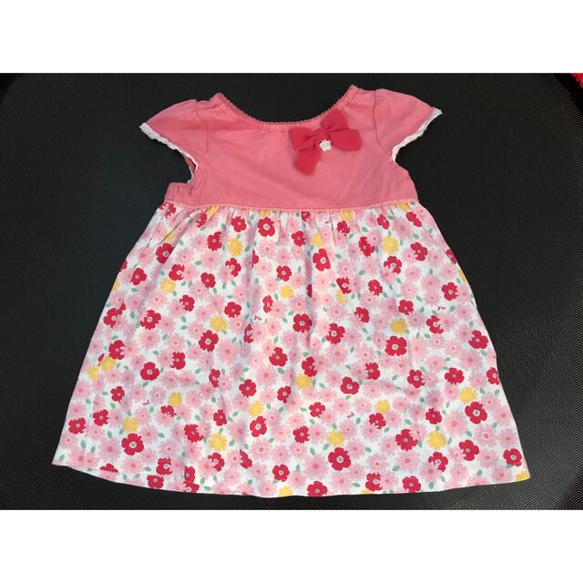 MIKIHOUSE 花柄ワンピース（90サイズ）ミキハウスワンピース キッズ/ベビー/マタニティのキッズ服女の子用(90cm~)(ワンピース)の商品写真