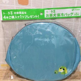 イトウエン(伊藤園)のお茶犬　保冷バック　楕円　水色(ノベルティグッズ)