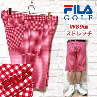 フィラ(FILA)のFILA GOLF フィラゴルフ 美色 チェック柄 ストレッチハーフパンツ(ウエア)