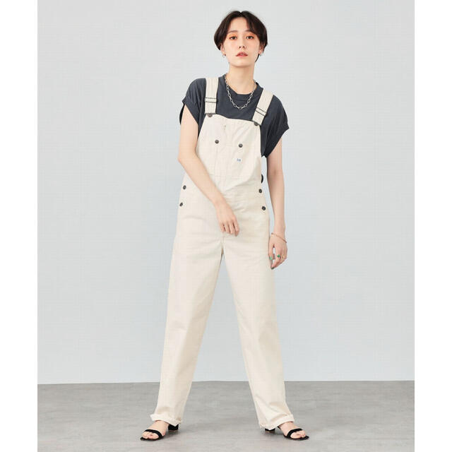 Lee(リー)のLee/リー DUNGAREES オーバーオール サロペット ホワイト  レディースのパンツ(サロペット/オーバーオール)の商品写真