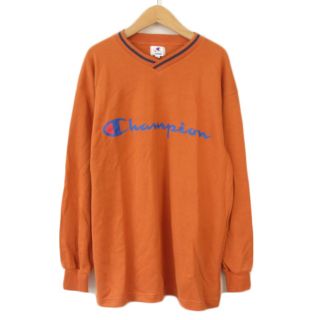 チャンピオン(Champion)のチャンピオン CHAMPION カットソー Vネック サーマル M オレンジ(Tシャツ/カットソー(七分/長袖))