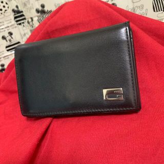 グッチ(Gucci)のGUCCI グッチカードケース レザー　ブラック(名刺入れ/定期入れ)