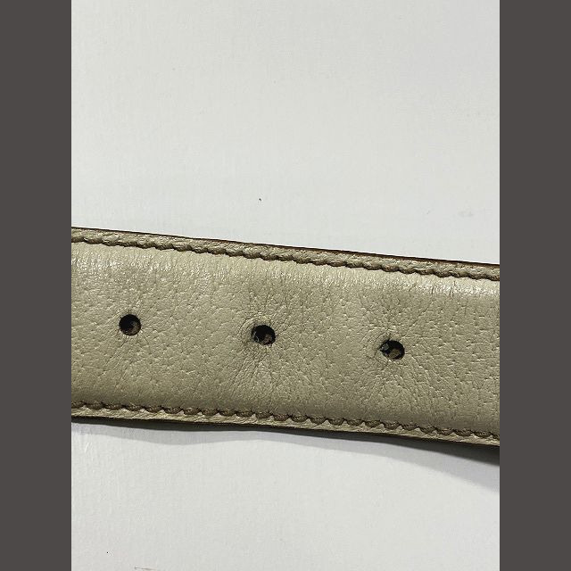 Gucci(グッチ)のグッチ GUCCI GGゴールド シルバーバックル レザーベルト ホワイト メンズのファッション小物(ベルト)の商品写真