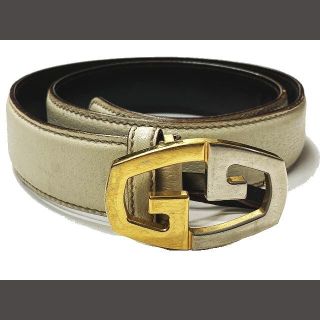 グッチ(Gucci)のグッチ GUCCI GGゴールド シルバーバックル レザーベルト ホワイト(ベルト)