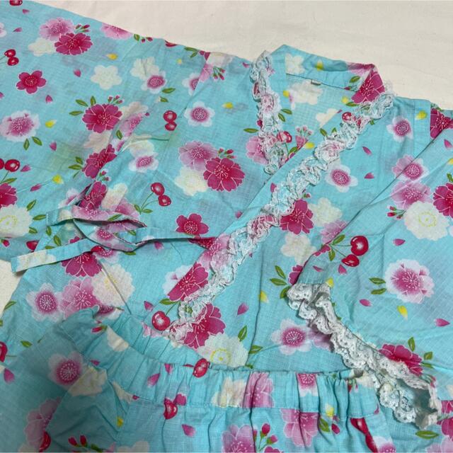 浴衣　甚平　110サイズ キッズ/ベビー/マタニティのキッズ服女の子用(90cm~)(甚平/浴衣)の商品写真