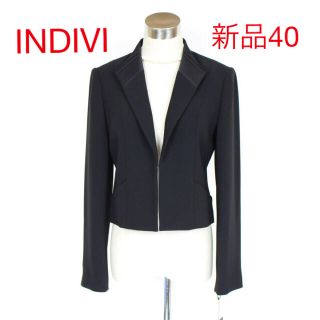 インディヴィ(INDIVI)の新品 INDIVI ジャケット 黒 40 11号 抗菌 防臭加工 東京ソワール(礼服/喪服)