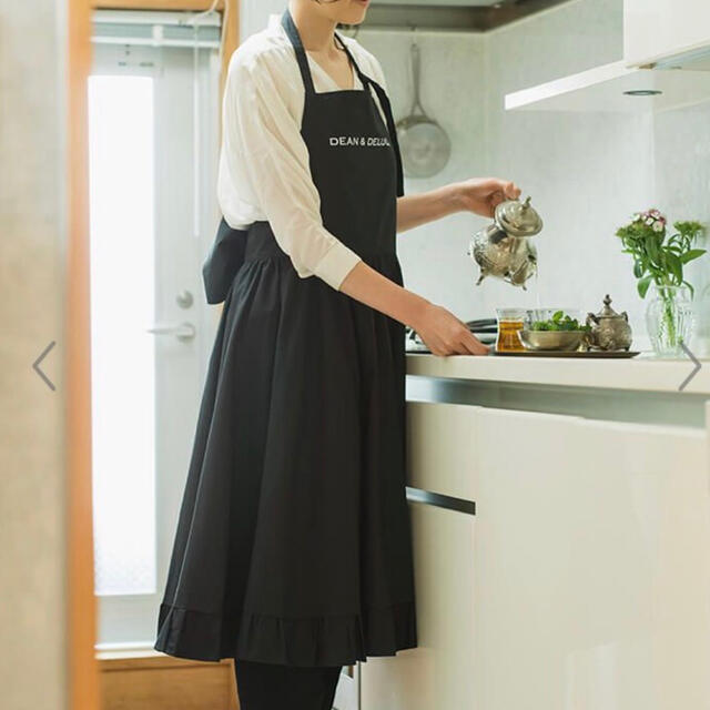 DEAN&DELUCA×BEAMS COUTURE ギャザーのエプロンドレス DEAN&DELUCA×BEAMS COUTURE ギャザーのエプロンドレス