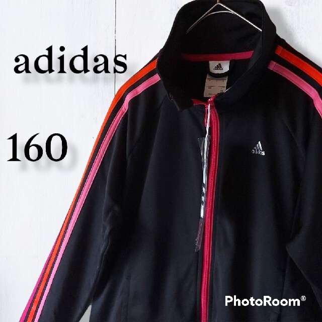 adidas(アディダス)のadidas  男女兼用 キッズ トラックジャケット 新品 160 スリーライン キッズ/ベビー/マタニティのキッズ服女の子用(90cm~)(ジャケット/上着)の商品写真