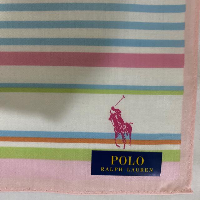 POLO RALPH LAUREN(ポロラルフローレン)のラルフローレン　ハンカチ　未使用品　ボーダー　#1866 メンズのファッション小物(ハンカチ/ポケットチーフ)の商品写真