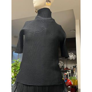 イッセイミヤケ(ISSEY MIYAKE)のイッセイミヤケ　黒のタートルネック❣️カッコいい❣️(カットソー(長袖/七分))