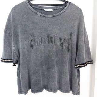 ザラ(ZARA)のZARAザラ 半袖Tシャツ カットソー プルオーバー グレー ヴィンテージ風(Tシャツ(半袖/袖なし))