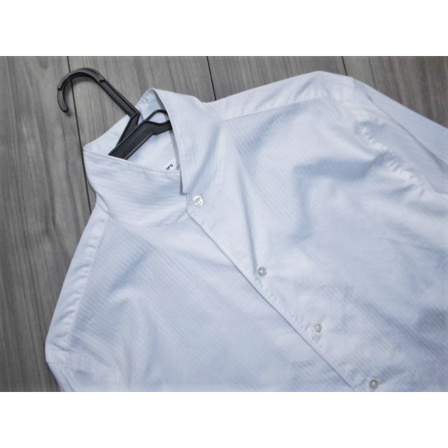 SHIPS(シップス)の美品シップスSHIPSバンドカラー変わり襟デザインカラーシャツ白メンズ メンズのトップス(シャツ)の商品写真