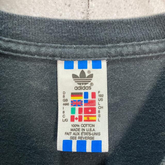 adidas(アディダス)の【入手困難】adidas/アディダス 半袖Tシャツ 両面 デカロゴ USA製 L メンズのトップス(Tシャツ/カットソー(半袖/袖なし))の商品写真