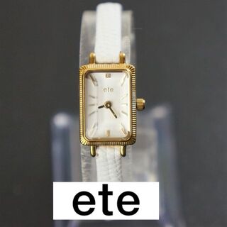 エテ(ete)の【稼働品】ete レディース腕時計　1Pダイヤ　電池交換済　ベルト新品(腕時計)