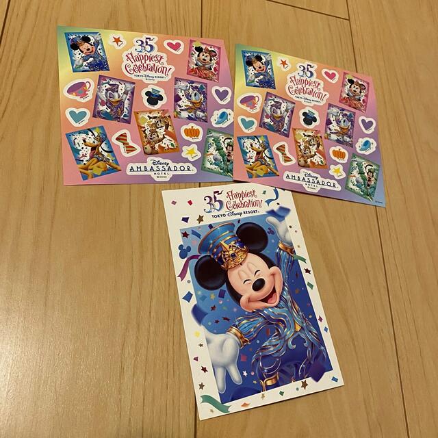 Disney(ディズニー)のディズニー35周年記念シール&ハガキ エンタメ/ホビーのおもちゃ/ぬいぐるみ(キャラクターグッズ)の商品写真