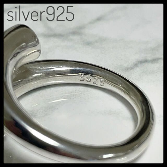 【2セット】silver925 シルバー デザイン リング シンプル レディース レディースのアクセサリー(リング(指輪))の商品写真