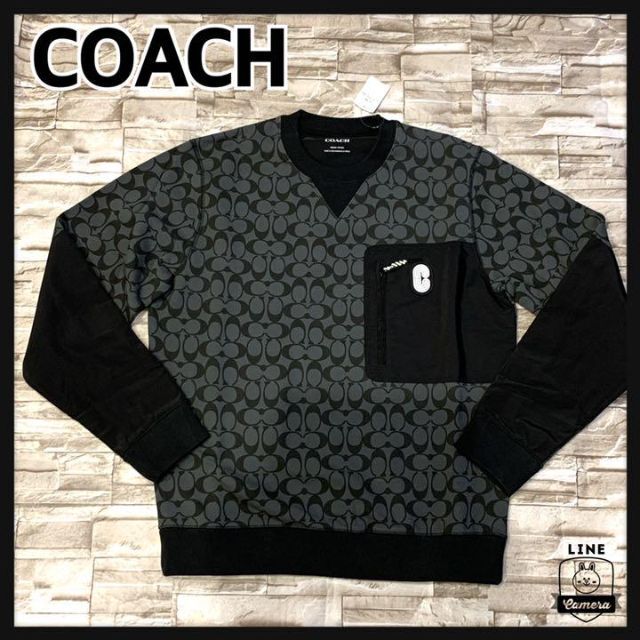 COACH - COACH コーチ スウェット シグネチャーブラック サイズM 新品 ...