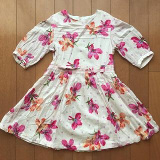 ハッカキッズ(hakka kids)のhirona様専用　ハッカキッズ　花柄　ドット柄　ワンピース　130 ピンク(ワンピース)