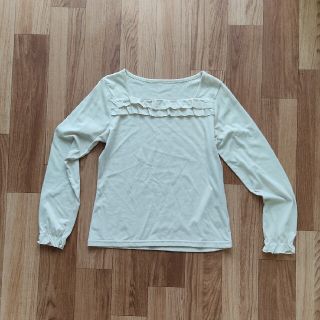 フェリシモ(FELISSIMO)の*フェリシモ*Lサイズ  フリルTシャツ(Tシャツ(長袖/七分))