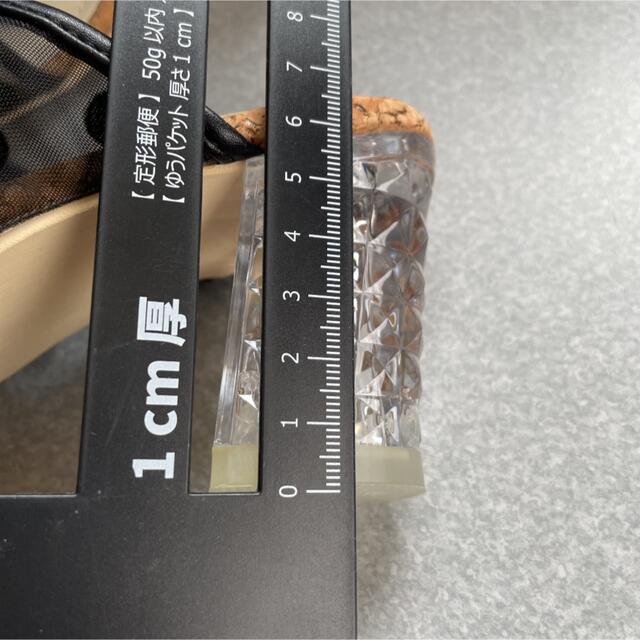 未使用品　Ｌサイズ　ブラック水玉　サンダル レディースの靴/シューズ(サンダル)の商品写真