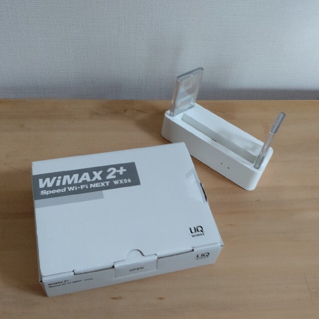 NEC(エヌイーシー)のWiMAX2＋Speed Wi-Fi WX06 クレードルセット スマホ/家電/カメラのPC/タブレット(PC周辺機器)の商品写真