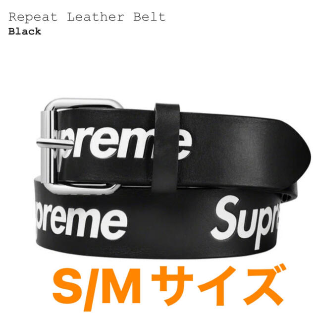 Supreme Repeat Leather Belt BLK S/M