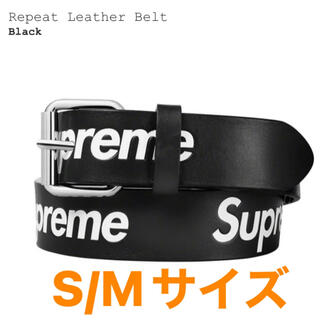 シュプリーム(Supreme)のSupreme Repeat Leather Belt  黒　S/M 新品(ベルト)