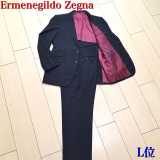 エルメネジルドゼニア(Ermenegildo Zegna)の極美品★エルメネジルドゼニア 極上ブラックシャドーストライプスーツ A426　(セットアップ)