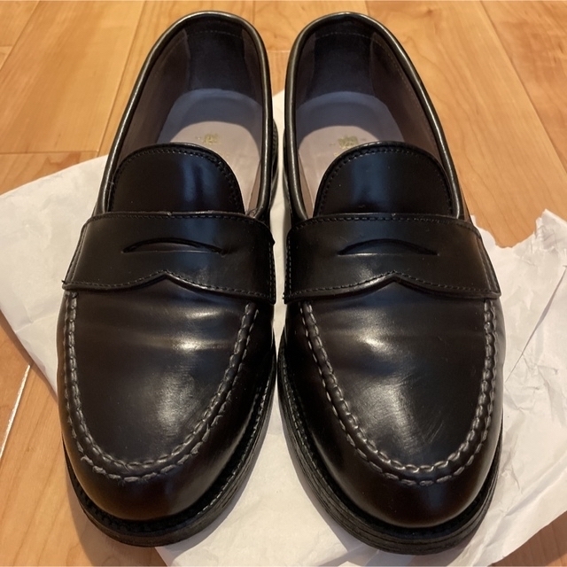 美品 オールデン ALDEN 987 ブラック コードバン ローファー 7D