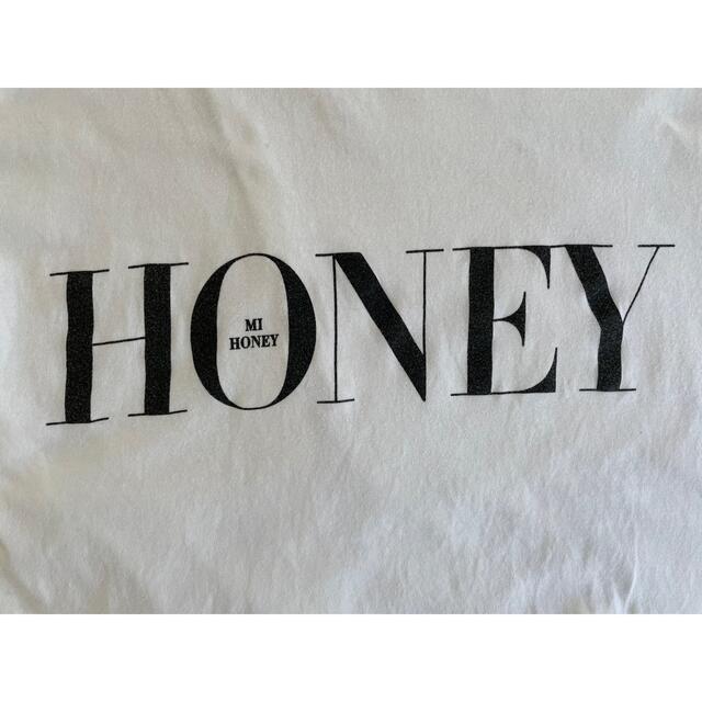 Honey mi Honey(ハニーミーハニー)のHONEY MI HONEY　ハニーミーハニー　　半袖ロゴTシャツ　ホワイト　M レディースのトップス(Tシャツ(半袖/袖なし))の商品写真