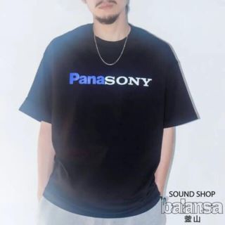 ウィズム(WISM)のSOUND SHOP balansa 別注 PANASONY Tシャツ 黒 M(Tシャツ/カットソー(半袖/袖なし))