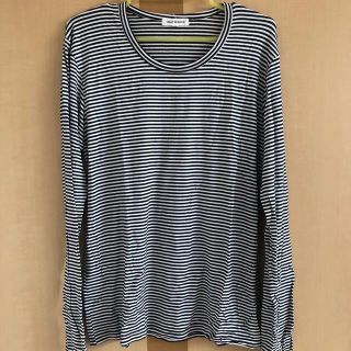 アーバンリサーチ(URBAN RESEARCH)のアーバンリサーチ  カットソー  長袖 ボーダー M 濃茶×白 古着 美品(Tシャツ/カットソー(七分/長袖))