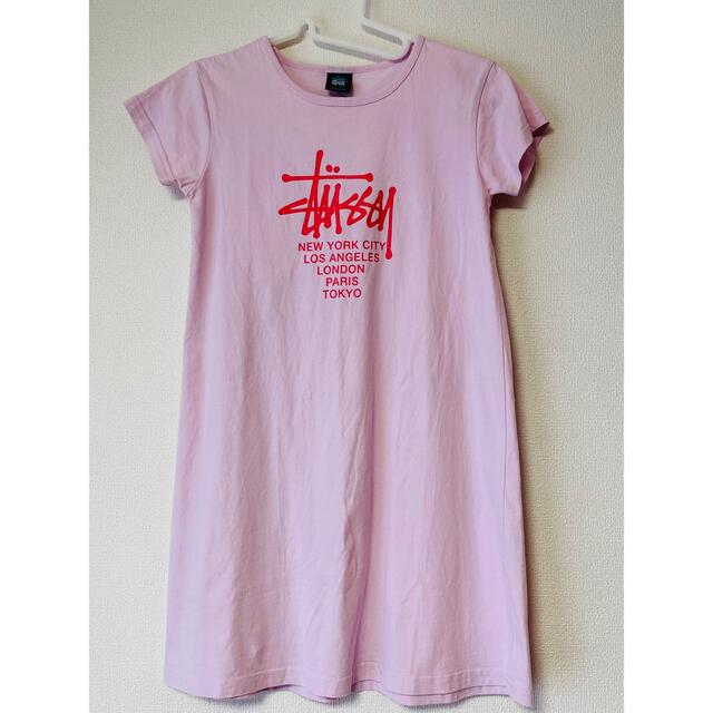 STUSSY(ステューシー)のTシャツワンピース キッズ/ベビー/マタニティのキッズ服女の子用(90cm~)(ワンピース)の商品写真