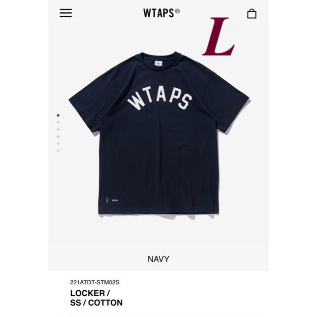 【Lサイズ】 NAVY WTAPS LOCKER SS COTTON TEE