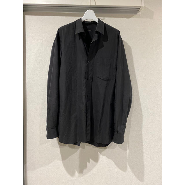 COMOLI 19SS コモリシャツ 黒 2-