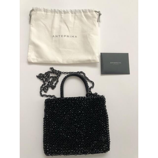 ANTEPRIMA - ☆美品☆アンテプリマ ワイヤーバッグミニ エナメルブラック 優先配送 ANTEPRIMA - ☆美品☆アンテプリマ ワイヤーバッグミニ エナメルブラック 優先配送