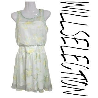 ウィルセレクション(WILLSELECTION)のWILLSELECTION 花柄 シースルー ワンピース(ミニワンピース)