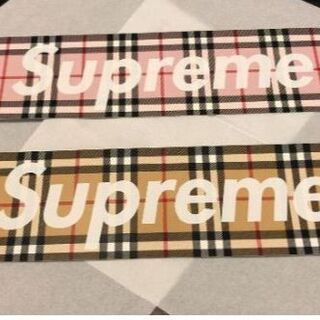 シュプリーム(Supreme)のSupreme Burberry box logo sticker 2枚セット(その他)