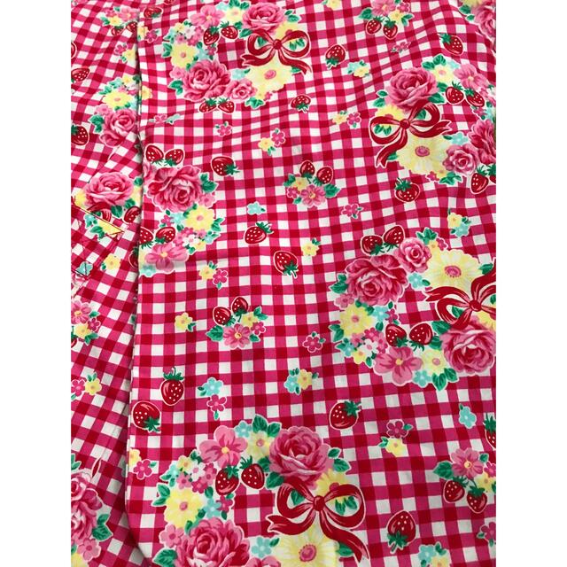 FELISSIMO(フェリシモ)の浴衣　100センチ  ピンクチェック柄 キッズ/ベビー/マタニティのキッズ服女の子用(90cm~)(甚平/浴衣)の商品写真