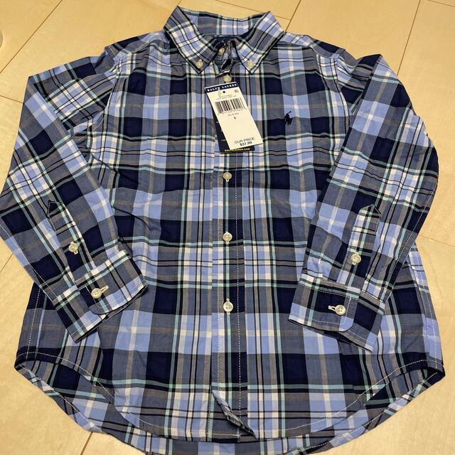 Ralph Lauren(ラルフローレン)の新品タグ付き　ラルフローレン　チェックシャツ115 キッズ/ベビー/マタニティのキッズ服男の子用(90cm~)(ブラウス)の商品写真