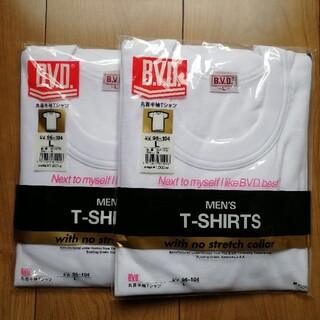 ビーブイディー(B.V.D)の【新品・未使用】BVD丸首半袖Tシャツ　ゴールド　Lサイズ　２枚　新品・未開封(その他)