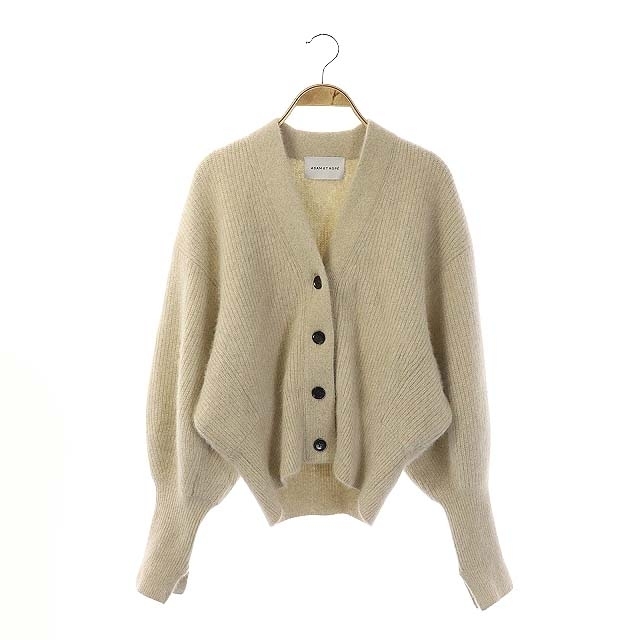 Adam et Rope' - アダムエロペ 21AW FOXウール畦ミニカーディガン