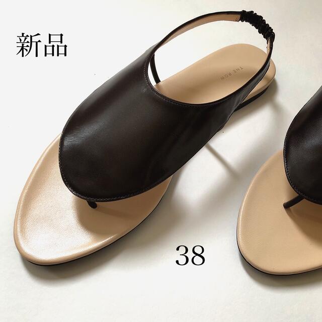 靴/シューズ新品/38 The Row ザ ロウ ザロウ サンダル ダークブラウン