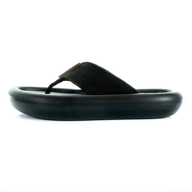 Stella McCartney(ステラマッカートニー)のステラマッカートニー ビーチサンダル フェイクレザー 35 22cm 黒 レディースの靴/シューズ(サンダル)の商品写真