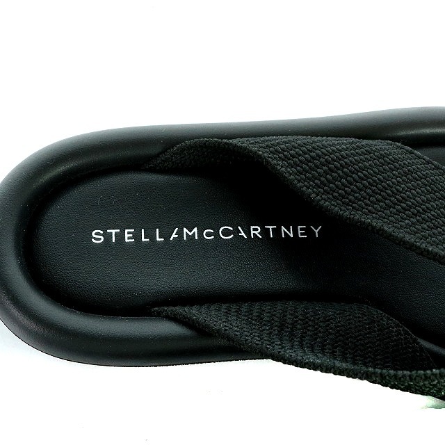 Stella McCartney(ステラマッカートニー)のステラマッカートニー ビーチサンダル フェイクレザー 35 22cm 黒 レディースの靴/シューズ(サンダル)の商品写真