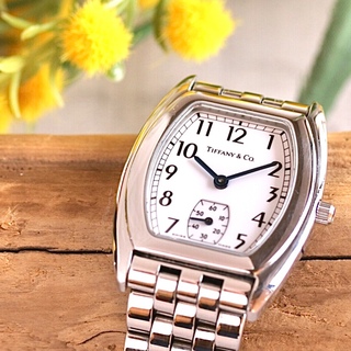 ティファニー(Tiffany & Co.)のジャンク　ティファニー　トノー　スモセコ　レディース　腕時計　白文字盤(腕時計)