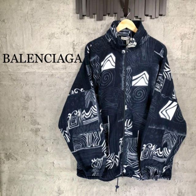 Balenciaga - 『BALENCIAGA』バレンシアガ(XS)総柄フリースジャケット ビックサイズ